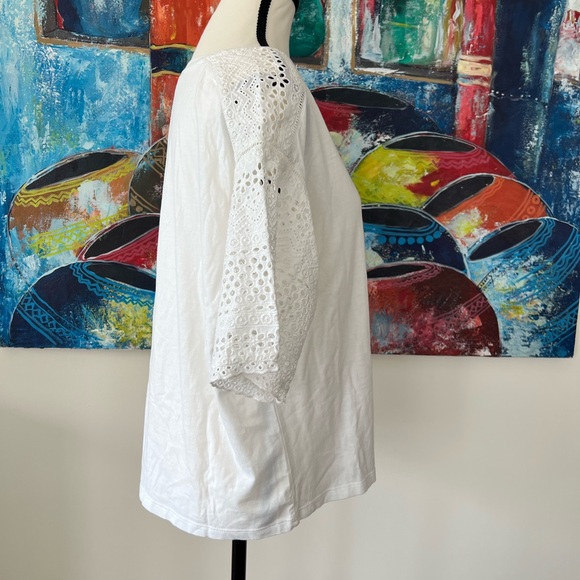 Lauren Ralph Lauren Embroidered Cotton Top - Picture 10 of 14